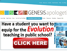 Tablet Screenshot of genesisapologetics.com